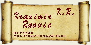 Krasimir Raović vizit kartica